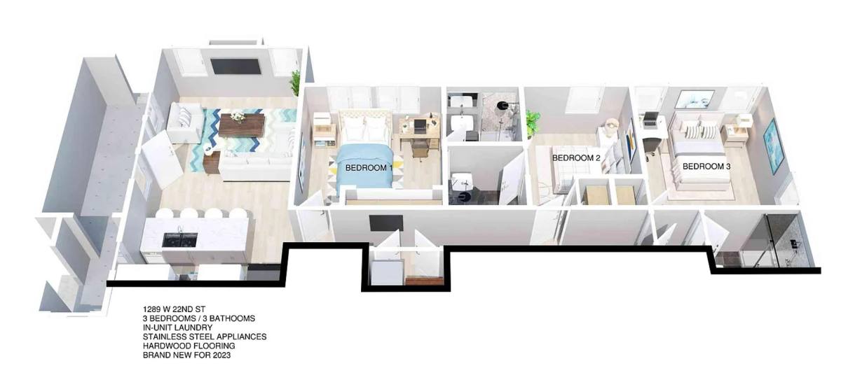 Apartment for rent at 1291 W 22nd St, Los Angeles, CA 90007