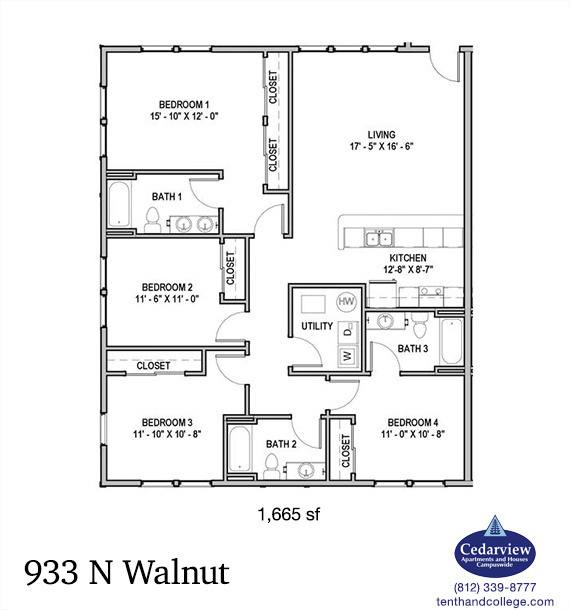 Apartment for rent at 933 N Walnut St, Bloomington, IN 47404