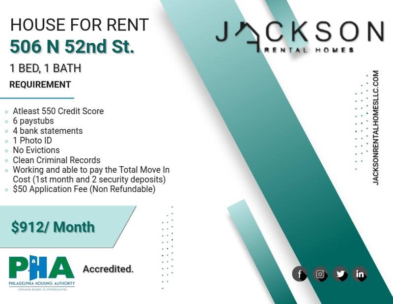 Apartment for rent at 506 N 52nd St #1, Philadelphia, PA 19131