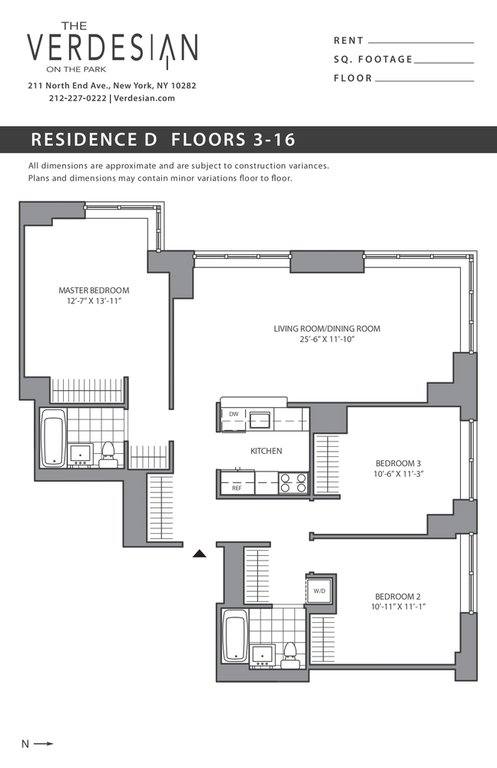 Apartment for rent at 211 N End Ave #12D, New York, NY 10282