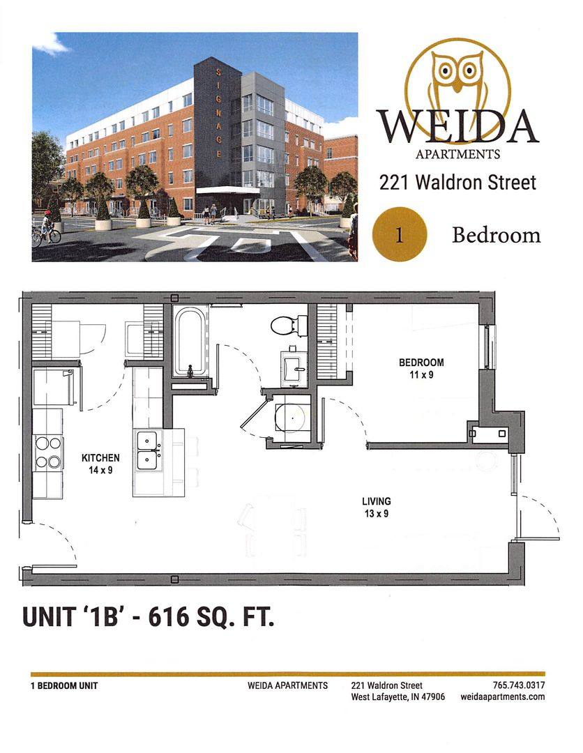 Apartment for rent at 221 Waldron St, West Lafayette, IN 47906