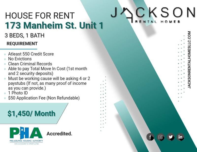 Apartment for rent at 173 Manheim St #1, Philadelphia, PA 19144