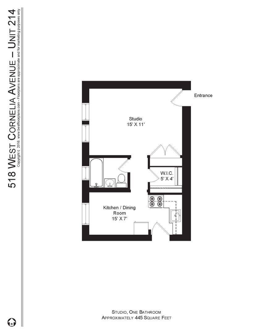 Apartment for rent at 518 W Cornelia Ave #214, Chicago, IL 60657