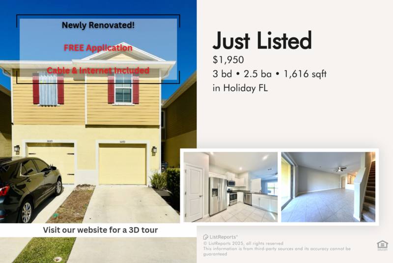 Townhouse for rent at 3093 Inlet Breeze Way, Holiday, FL 34691