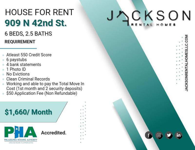 House for rent at 909 N 42nd St, Philadelphia, PA 19104
