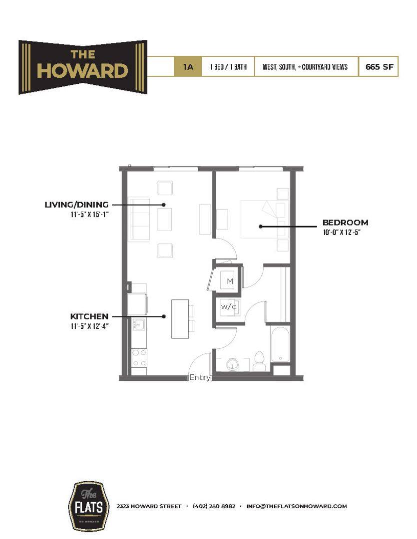 Apartment for rent at The Howard, 2323 Howard St, Omaha, NE 68102