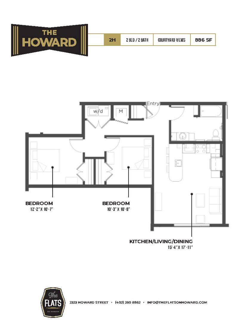 Apartment for rent at 2323 Howard St, Omaha, NE 68102