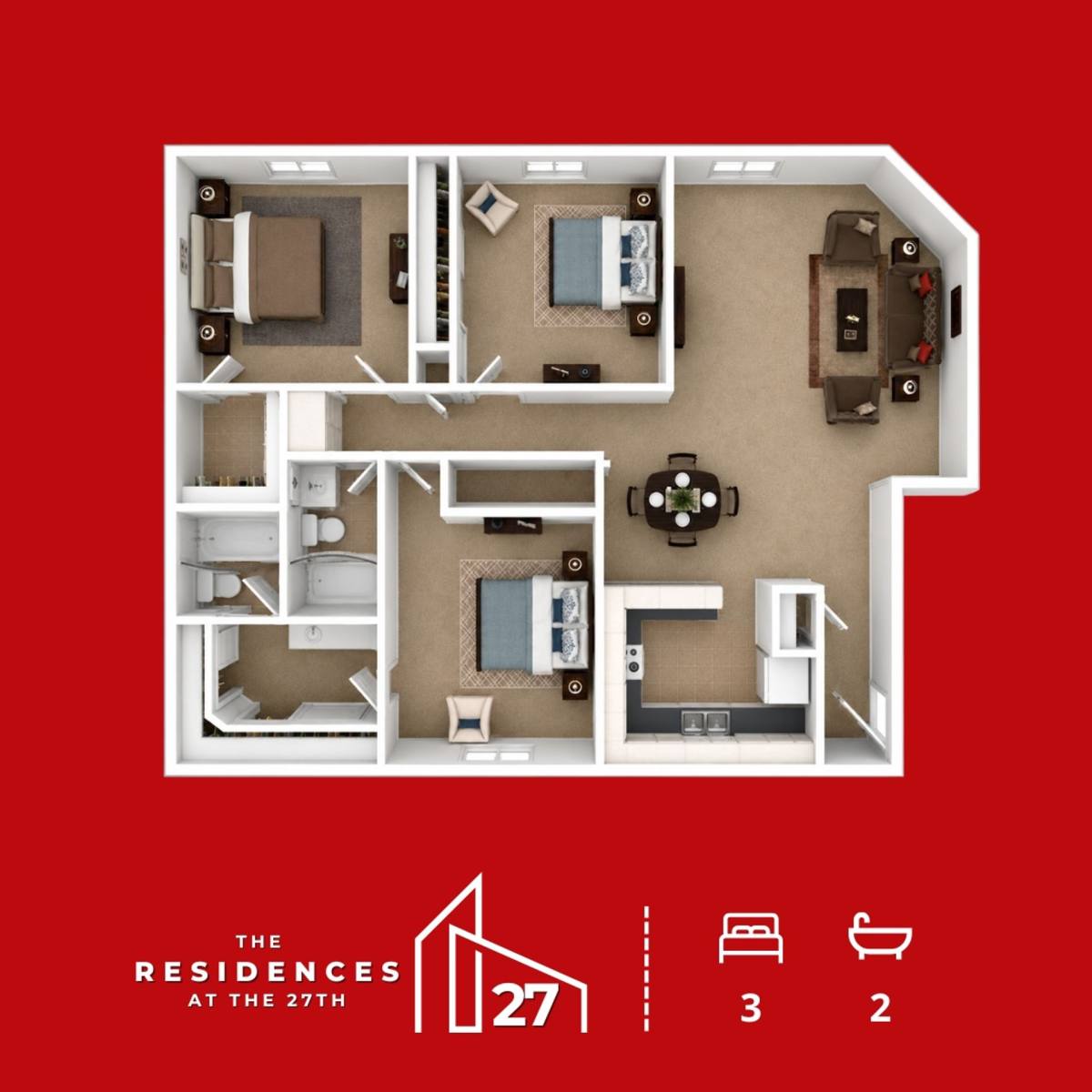 Apartment for rent at The Residences at the 27th, 3110 SW 27th Ave, Amarillo, TX 79109