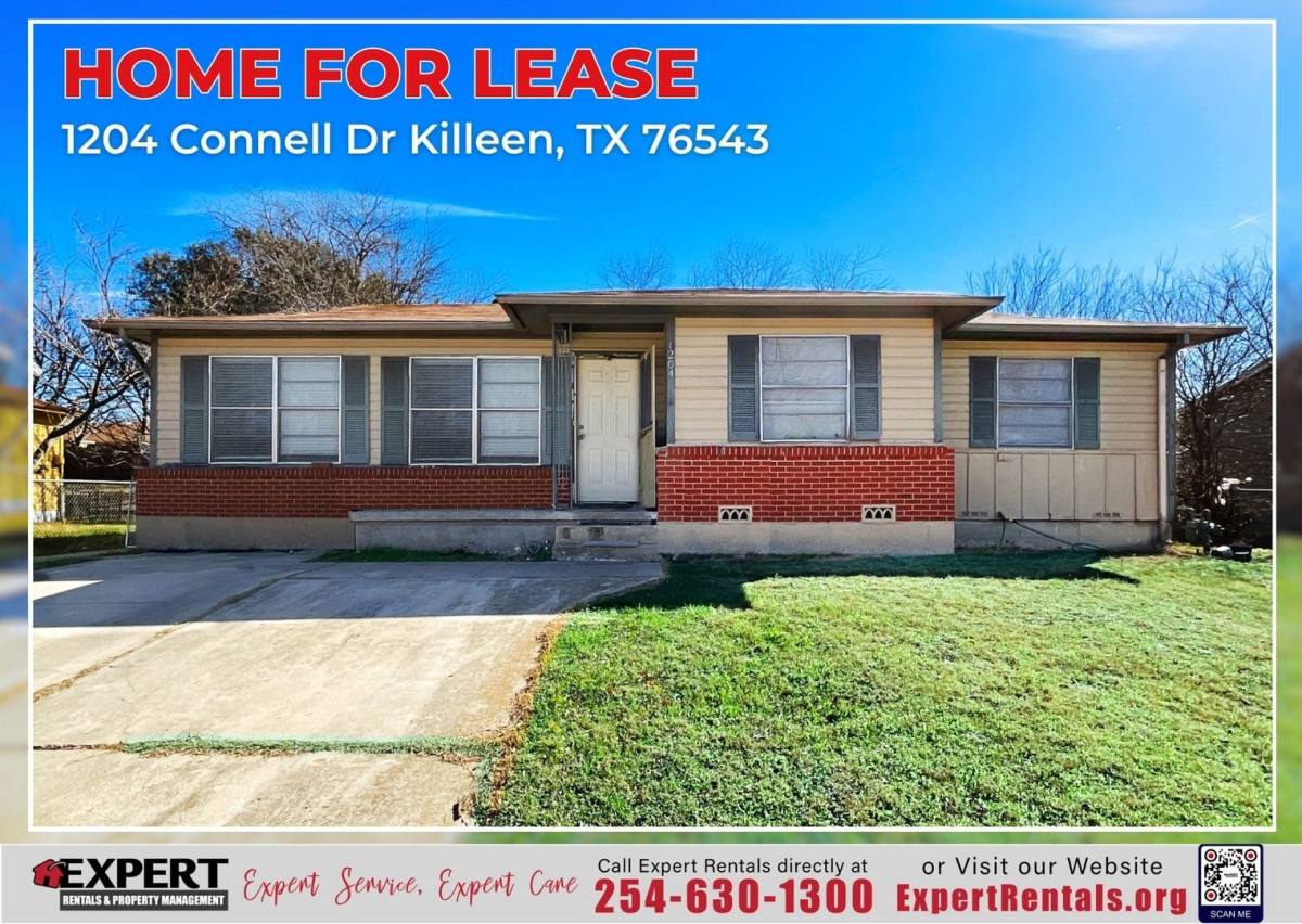 House for rent at 1204 Connell Dr, Killeen, TX 76543