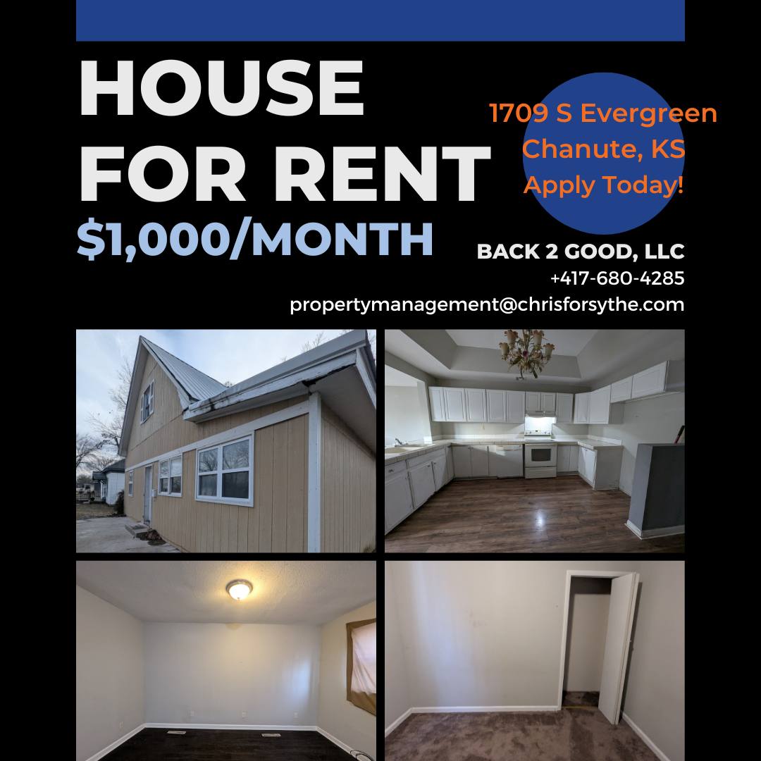 House for rent at 1709 S Evergreen Ave, Chanute, KS 66720