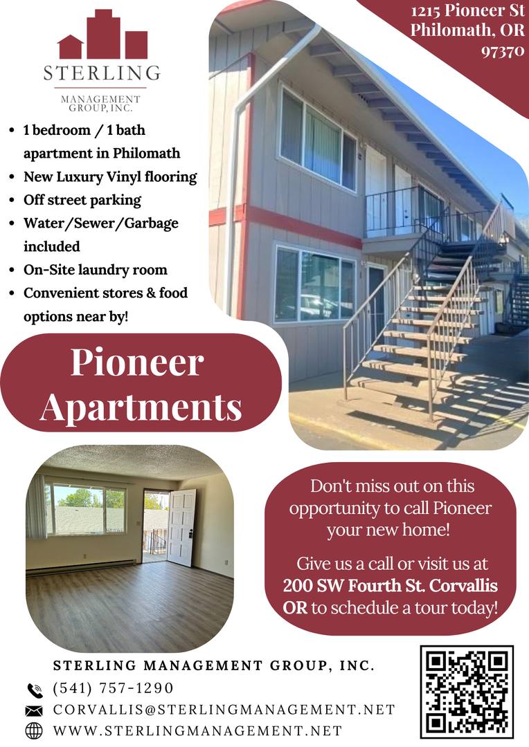 Apartment for rent at 1215 Pioneer St, Philomath, OR 97370