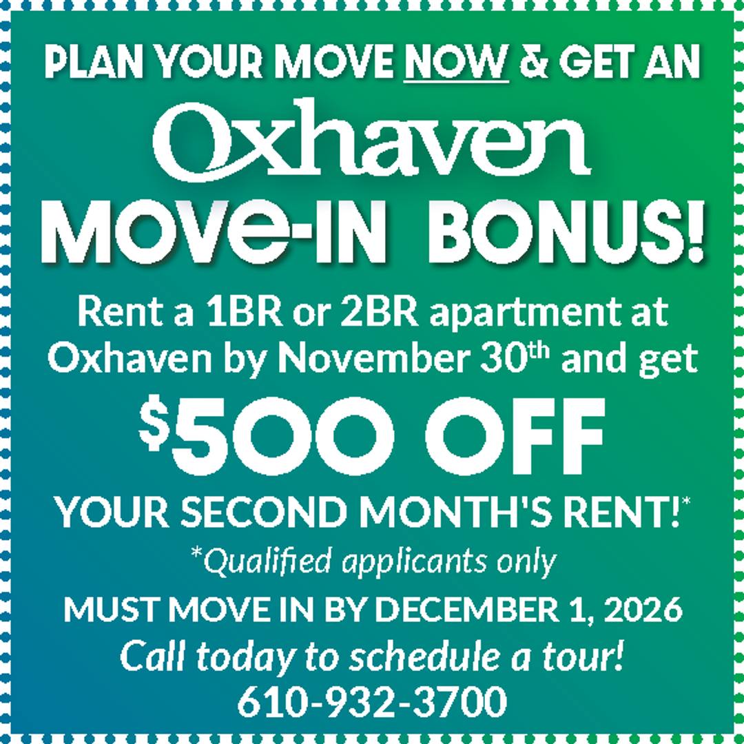 Apartment for rent at Oxhaven, 408 Conowingo Circle, Oxford, PA 19363