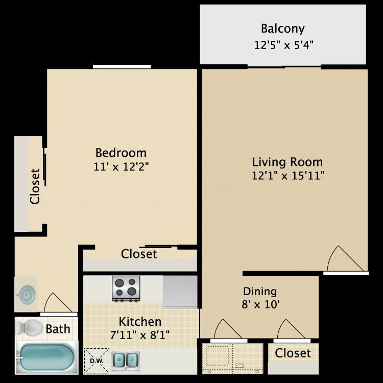 Apartment for rent at 7707 Mission Gorge Rd, San Diego, CA 92120