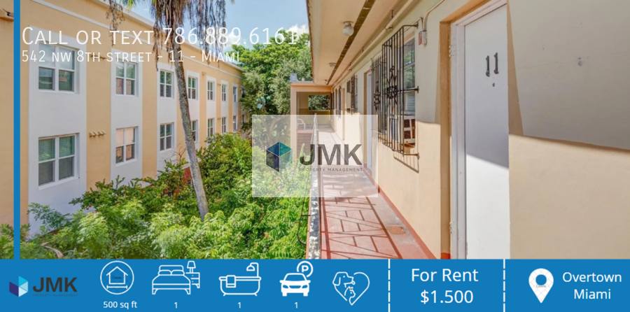 Apartment for rent at 542 NW 8th St #11, Miami, FL 33136