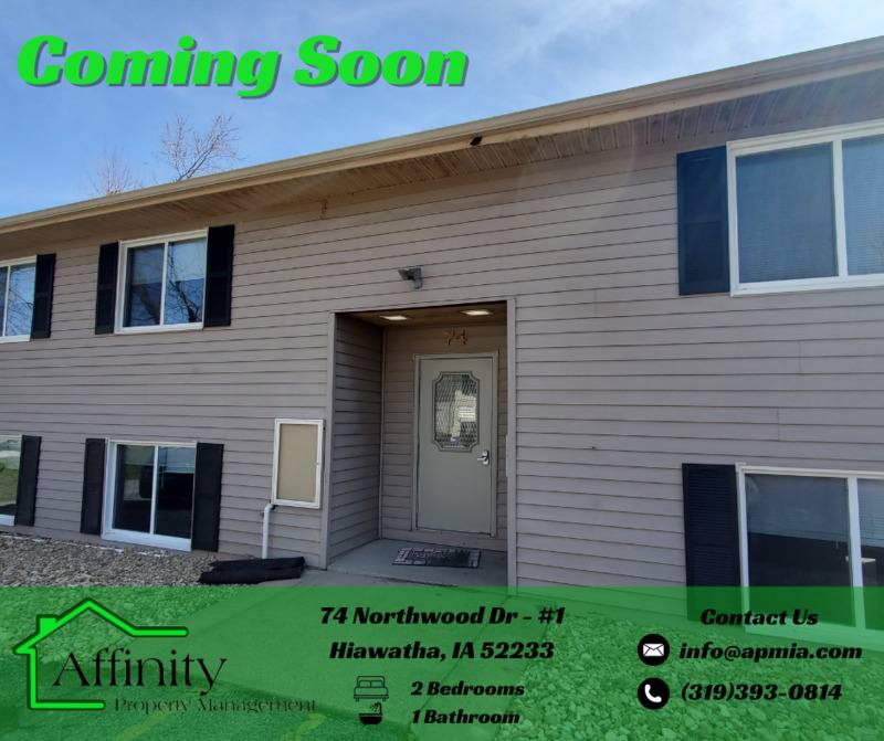 Apartment for rent at 74 Northwood Dr #1, Hiawatha, IA 52233