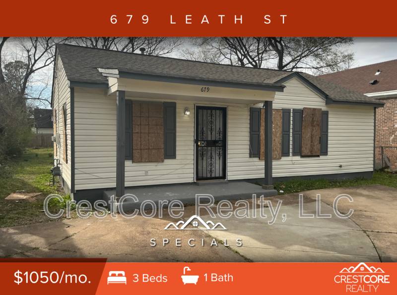 House for rent at 679 Leath St, Memphis, TN 38107