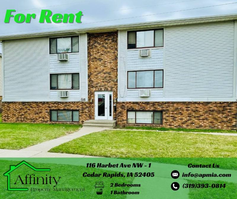 Apartment for rent at 116 Harbet Ave NW #1, Cedar Rapids, IA 52405