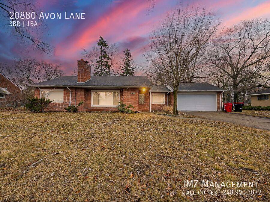 House for rent at 20880 Avon Lane, Southfield, MI 48075