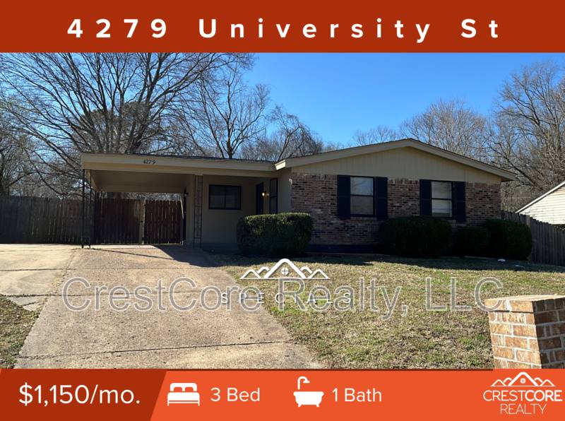 House for rent at 4279 University St, Memphis, TN 38127
