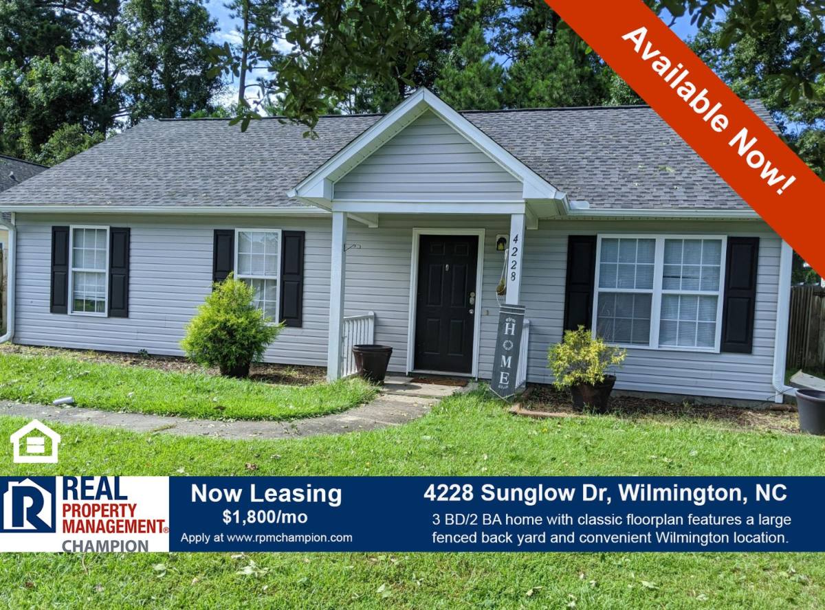 House for rent at 4228 Sunglow Dr, Wilmington, NC 28405