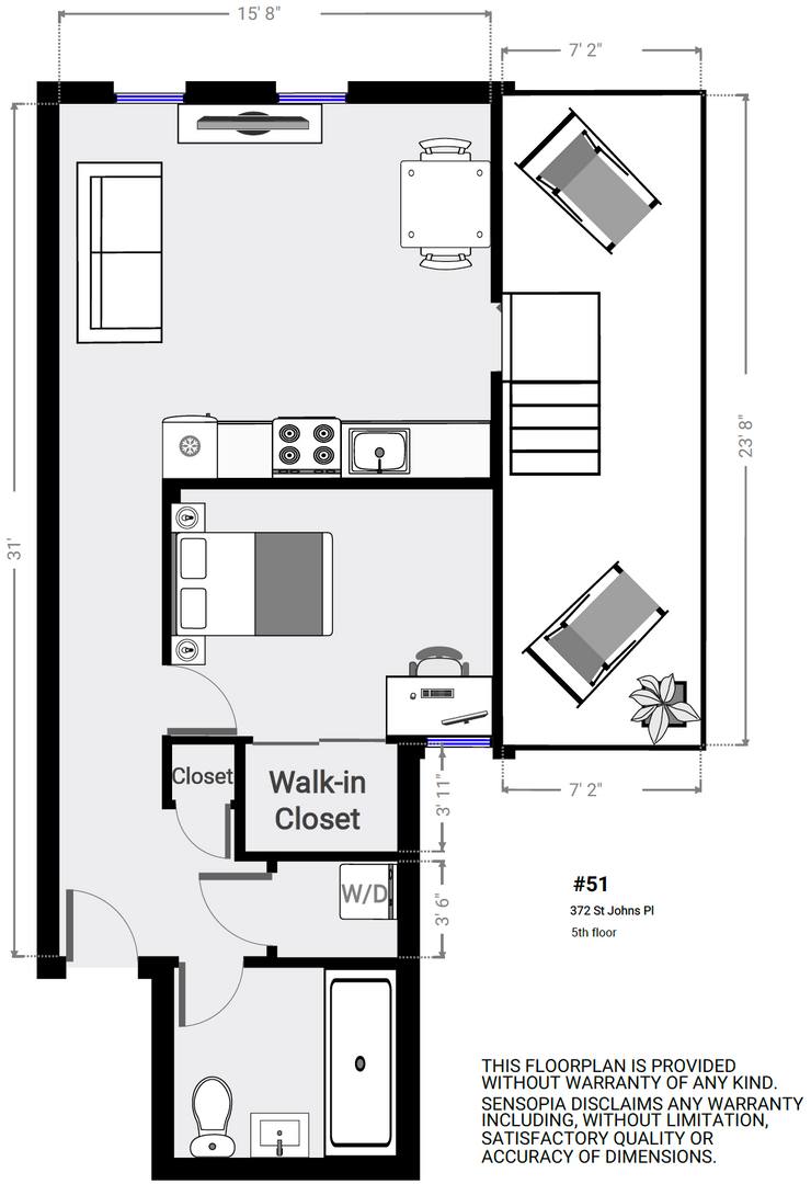 Apartment for rent at 372 St Johns Place, Brooklyn, NY 11238