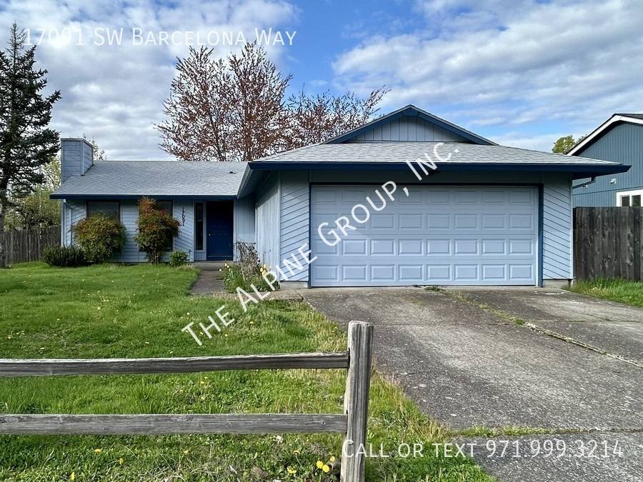 House for rent at 17091 SW Barcelona Way, Beaverton, OR 97007