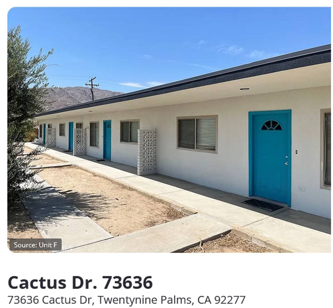 Apartment for rent at 73636 Cactus Dr, Twentynine Palms, CA 92277
