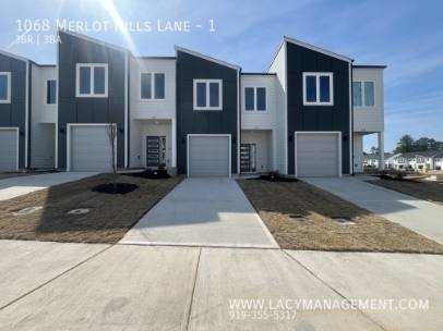 Townhouse for rent at 1068 Merlot Hills Lane #1, Durham, NC 27704