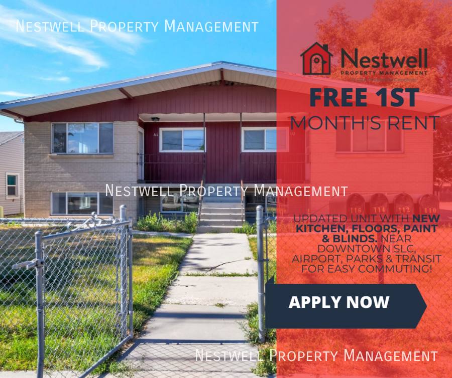 Apartment for rent at 116 W Angelo Ave, Salt Lake City, UT 84115