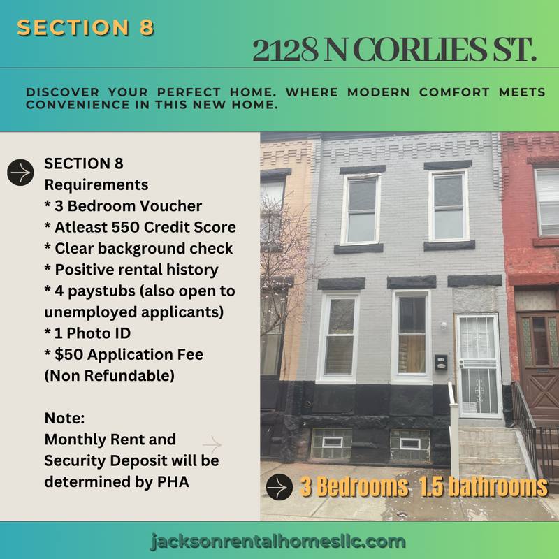 House for rent at 2128 N Corlies St, Philadelphia, PA 19121