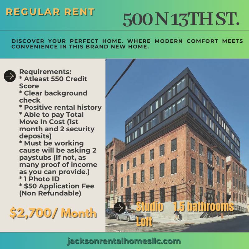 Apartment for rent at 500 N 13th St #1, Philadelphia, PA 19123