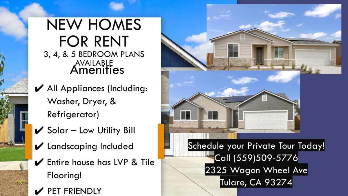 House for rent at 2367 Wagon Wheel Ave #ROSE, Tulare, CA 93274