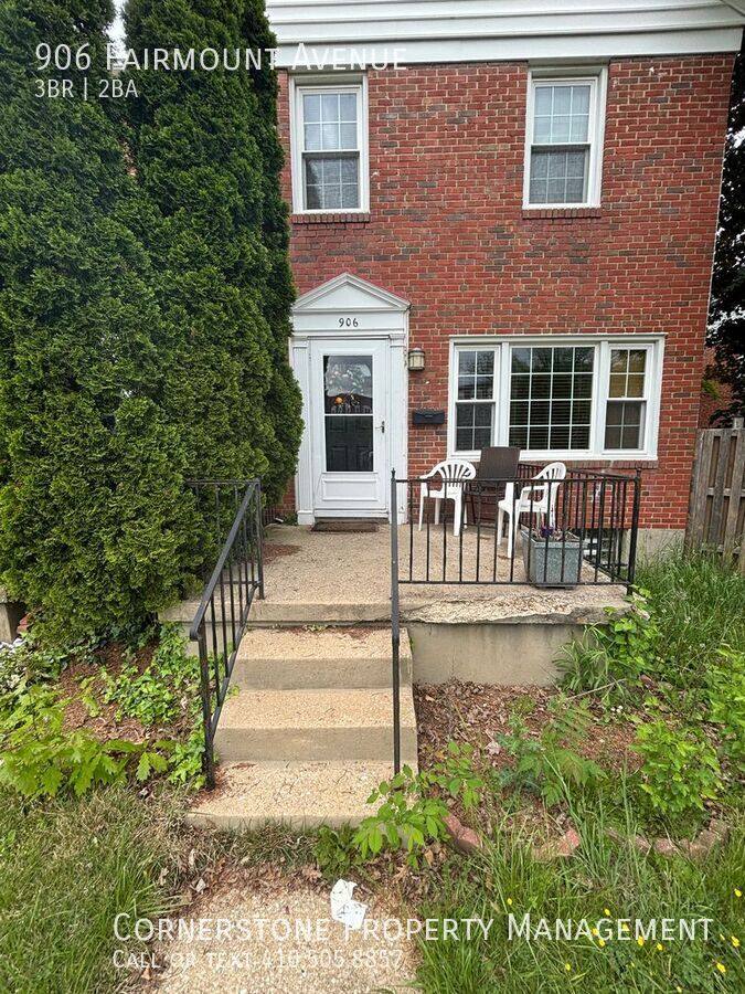 House for rent at 906 Fairmount Ave, Towson, MD 21204