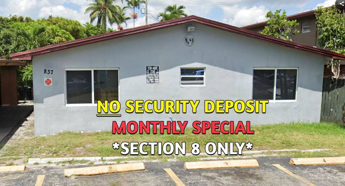 Apartment for rent at 837 NW 10 Terrace, Fort Lauderdale, FL 33311