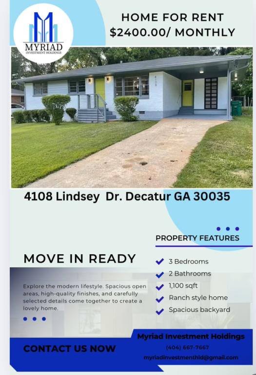 House for rent at 4108 Lindsey Dr, Decatur, GA 30035