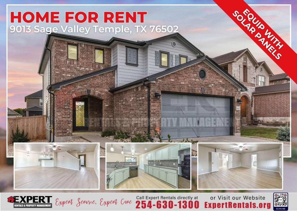 House for rent at 9013 Sage Valley, Temple, TX 76502