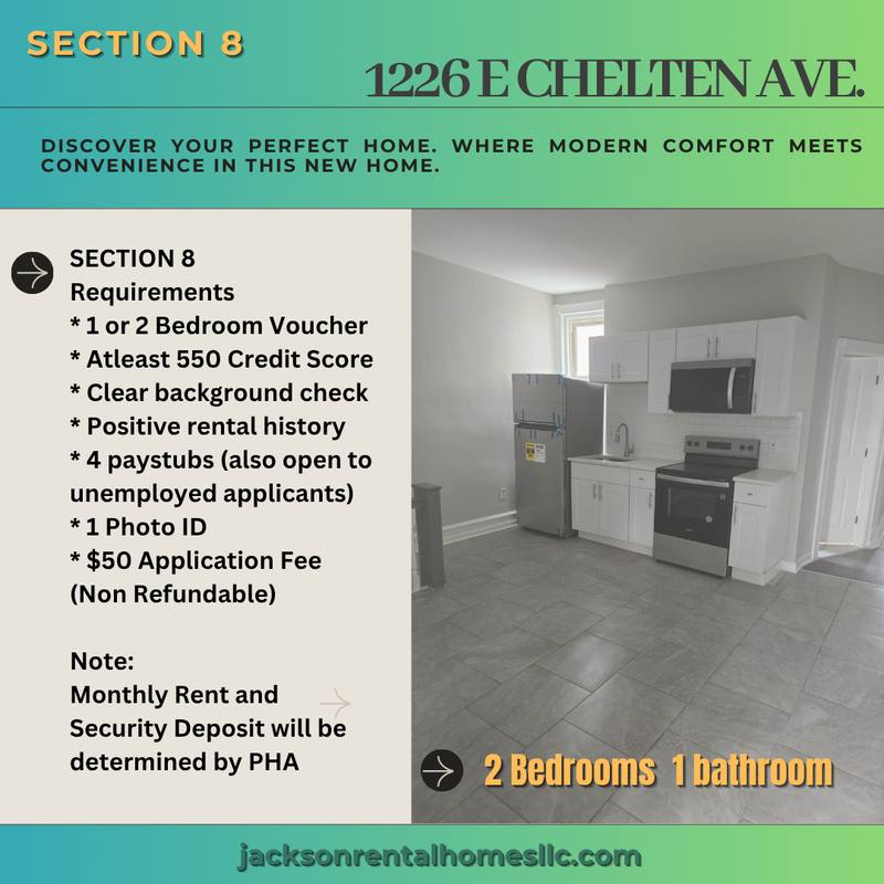 Apartment for rent at 1226 E Chelten Ave - 2nd Floor, Philadelphia, PA 19138
