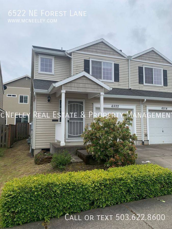 Townhouse for rent at 6522 NE Forest Lane, Hillsboro, OR 97124