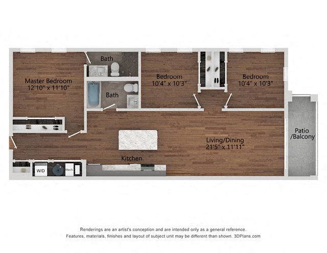 Apartment for rent at 1050 W Monroe St #415, Chicago, IL 60607