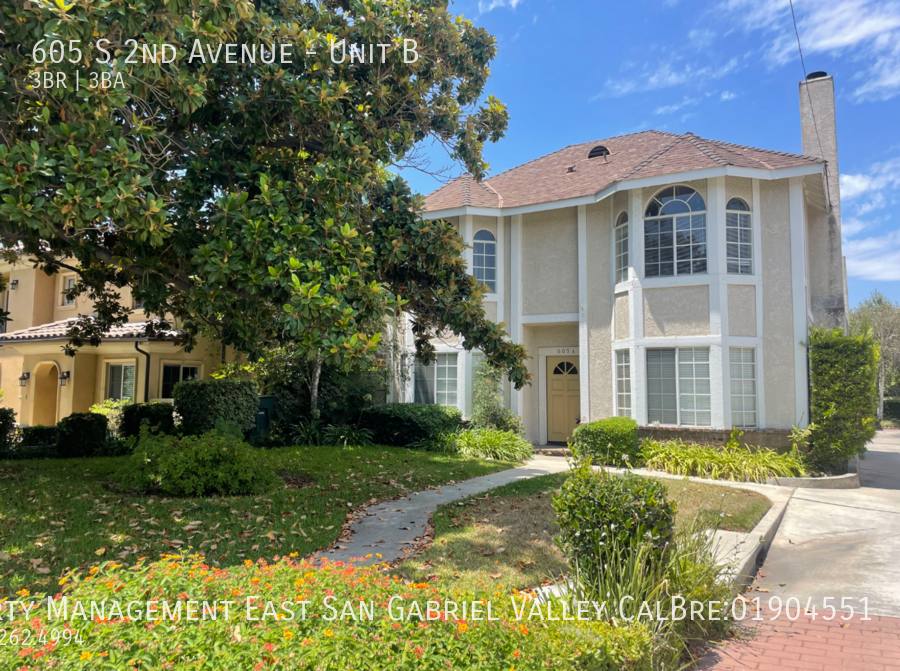 Townhouse for rent at 605 S 2nd Ave #B, Arcadia, CA 91006