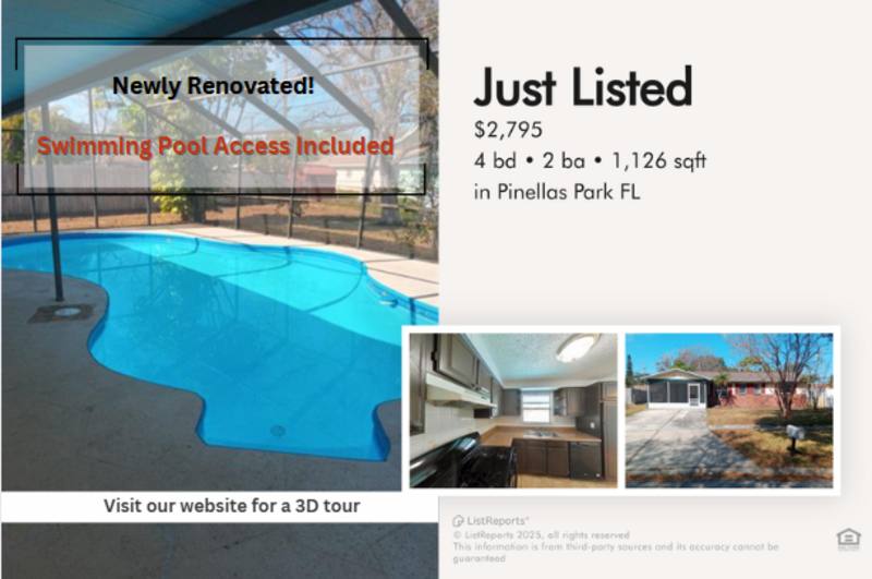 House for rent at 5606 89 Ave, Pinellas Park, FL 33782