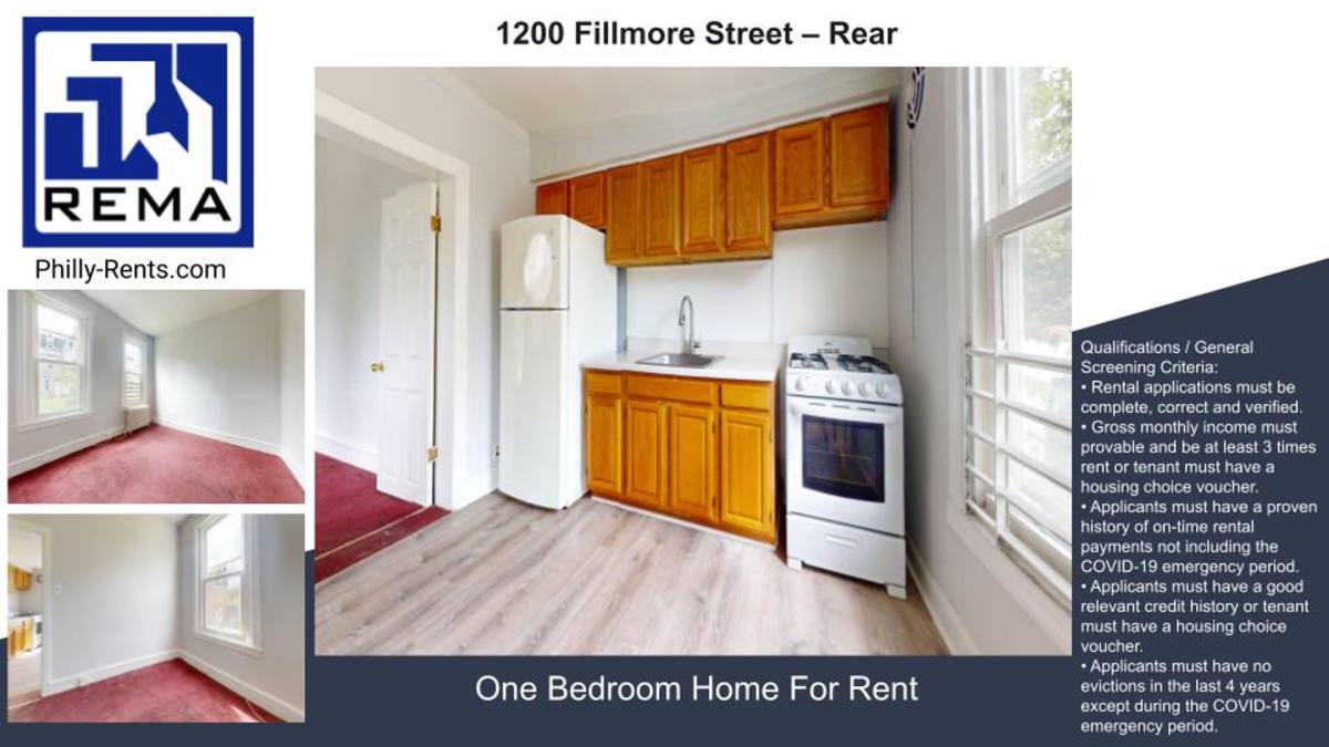 Apartment for rent at 1200 Fillmore St #REAR, Philadelphia, PA 19124