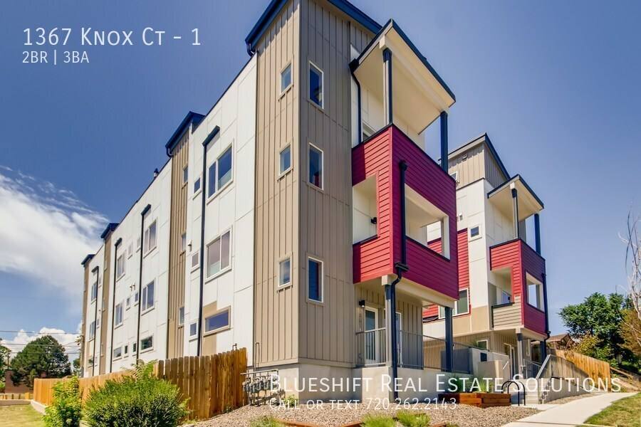 Townhouse for rent at 1367 Knox Court #1, Denver, CO 80204