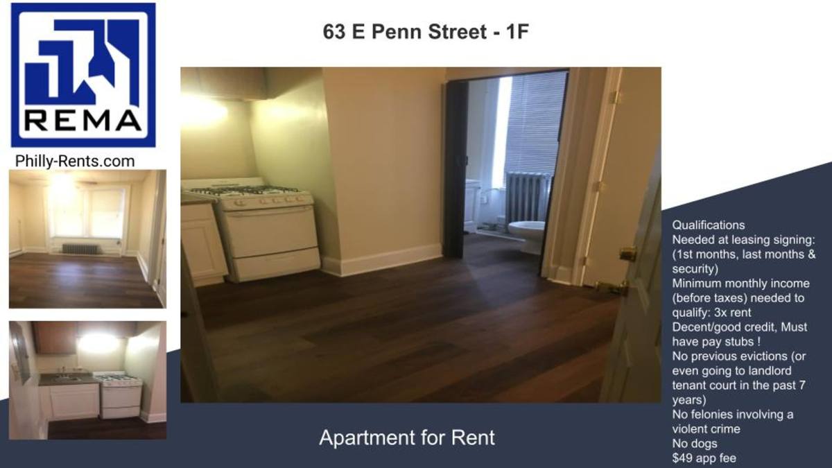 Apartment for rent at 63 E Penn St, Philadelphia, PA 19144