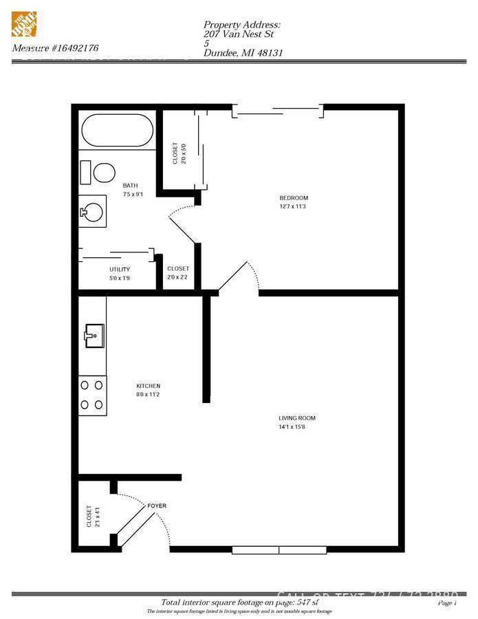 Apartment for rent at 207 Van Nest St #8, Dundee, MI 48131