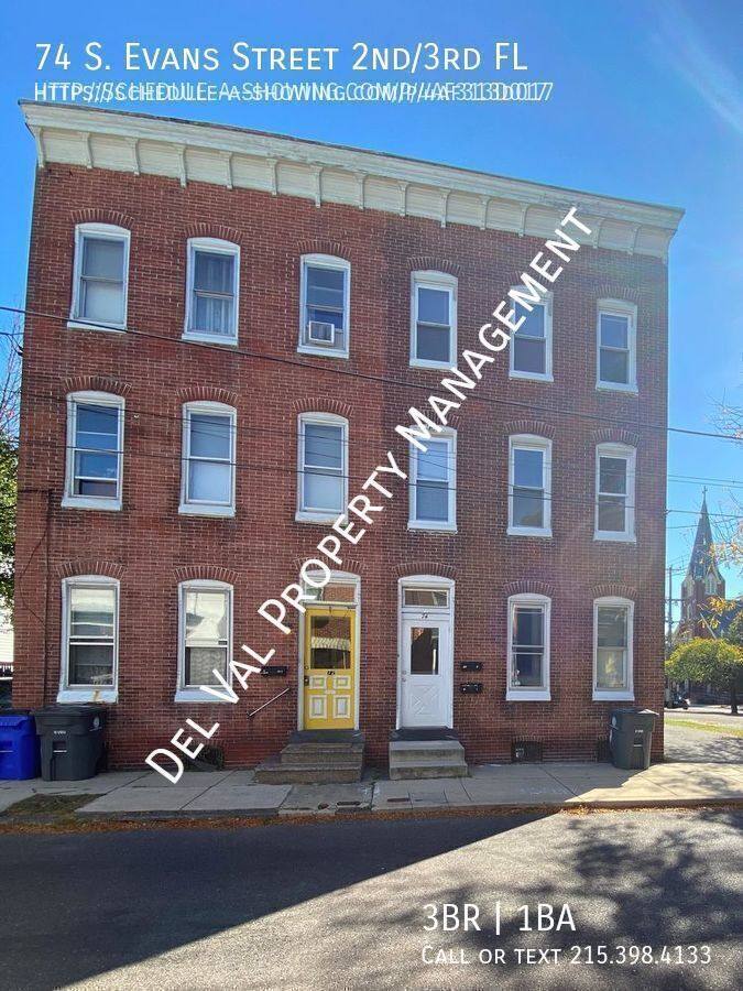 Apartment for rent at 74 S Evans St - 2nd 3rd Floor, Pottstown, PA 19464