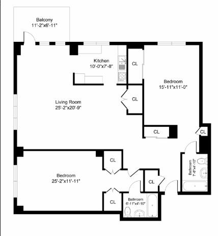 Apartment for rent at 301 Mercer St #25J, New York, NY 10003