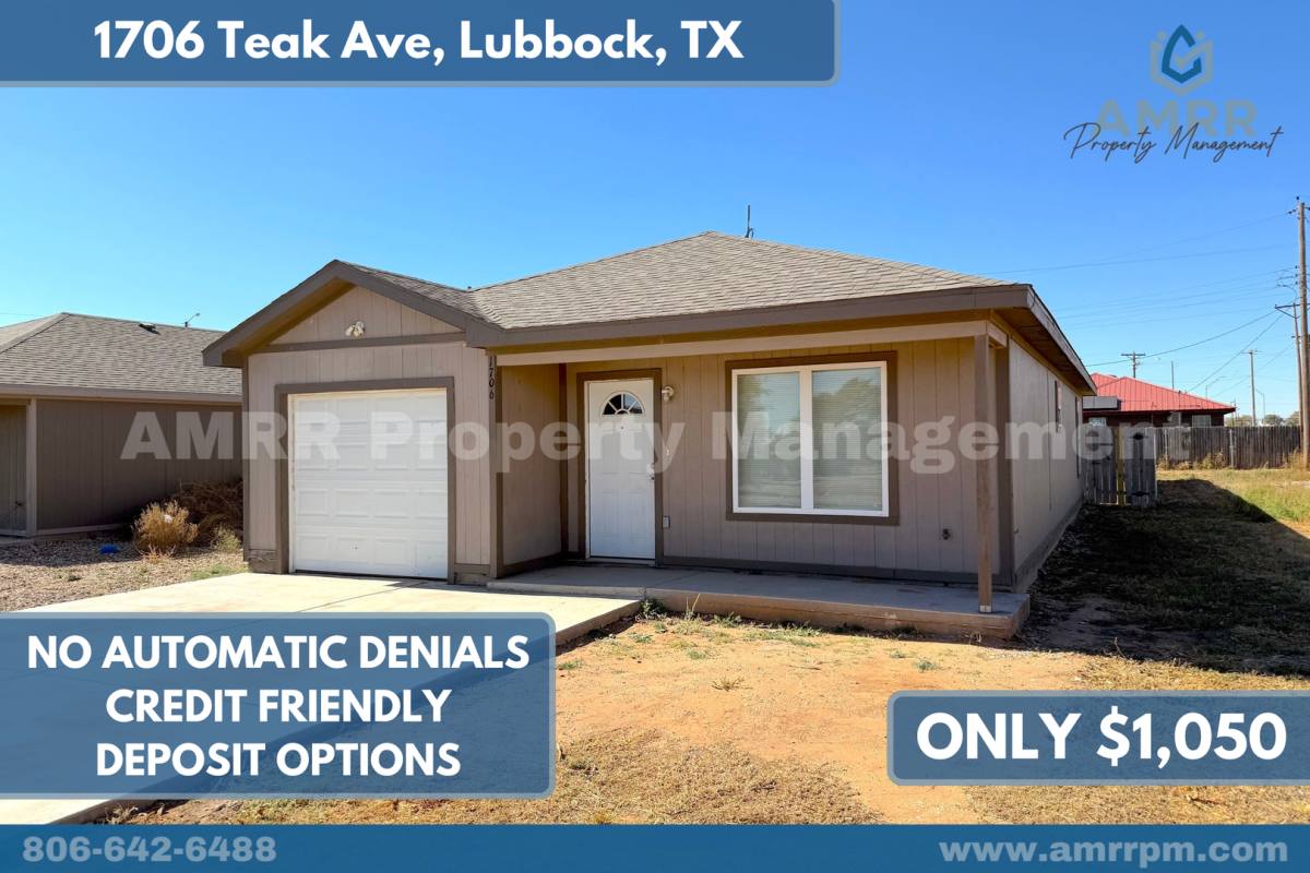 House for rent at 1706 Teak Ave, Lubbock, TX 79403