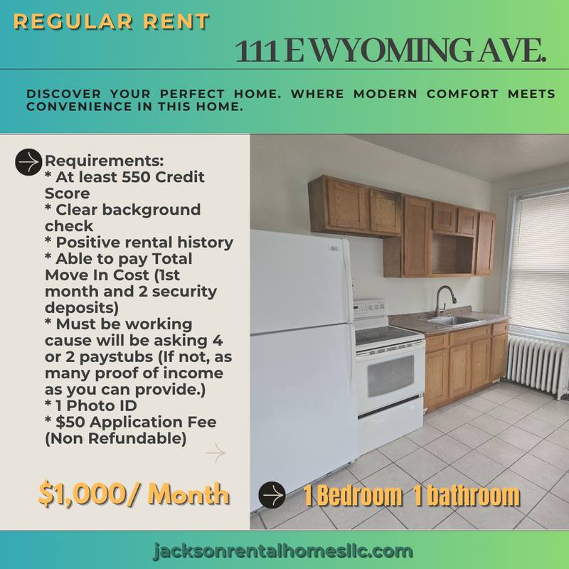 Apartment for rent at 111 E Wyoming Ave #1, Philadelphia, PA 19120