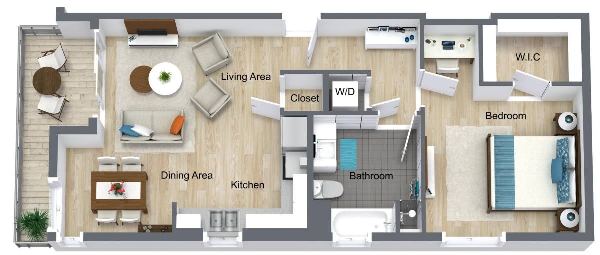 Apartment for rent at 3308 Mentone Ave #101, Los Angeles, CA 90034
